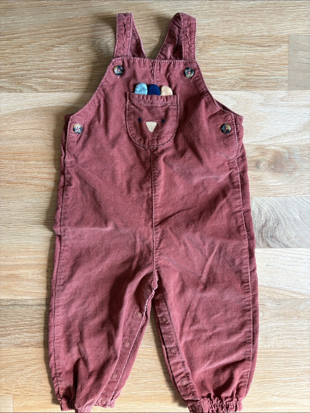 JUST ONE YOU, CARTERS | Rust Corduroy Overalls with Turkey Pocket Accents